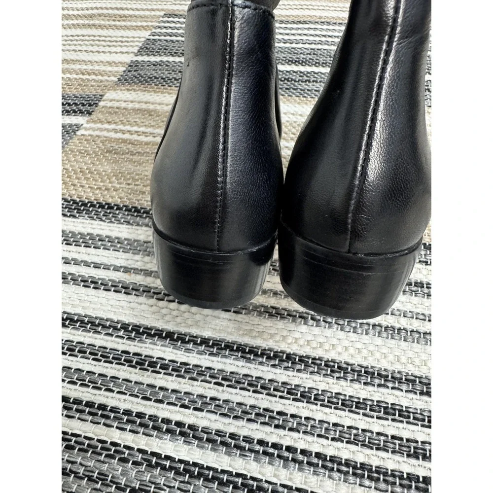 Michael Kors Boots‎ Womens Size 5.5 Black Leather Knee High Stretch Riding